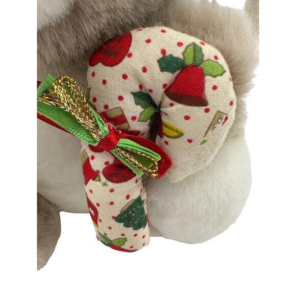 Vintage Padma Racoon Christmas Plush Candy Canes Stuffed Animal Toy‎ Flaw - Picture 3 of 10